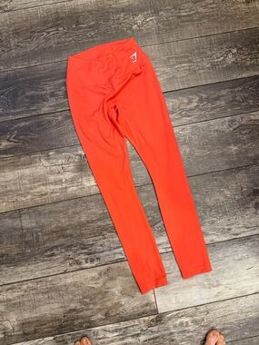 Gymshark Coral-Red High-Waist Leggings